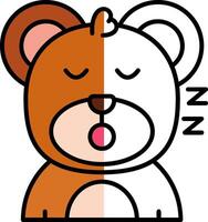 Sleep Filled Half Cut Icon vector