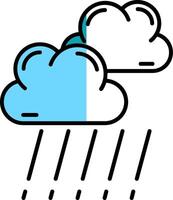 Rain Filled Half Cut Icon vector