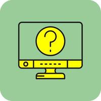 Question Filled Yellow Icon vector