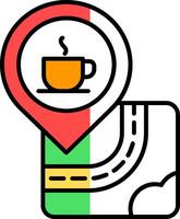 Cafe Filled Half Cut Icon vector