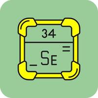 Selenium Filled Yellow Icon vector