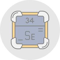 Selenium Line Filled Light Circle Icon vector