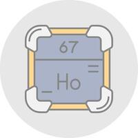 Holmium Line Filled Light Circle Icon vector