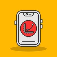 Graph Filled Shadow Icon vector