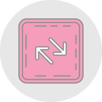 Swap Line Filled Light Circle Icon vector