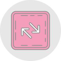 Swap Line Filled Light Circle Icon vector