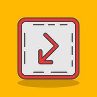 Bounce Filled Shadow Icon vector