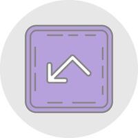 Bounce Line Filled Light Circle Icon vector