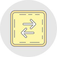 Swap Line Filled Light Circle Icon vector
