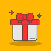 Gift Filled Shadow Icon vector