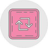 Loop Line Filled Light Circle Icon vector