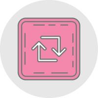 Loop Line Filled Light Circle Icon vector