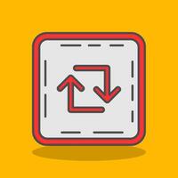 Loop Filled Shadow Icon vector