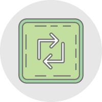 Loop Line Filled Light Circle Icon vector