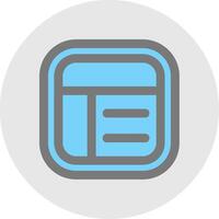 Layout Line Filled Light Circle Icon vector
