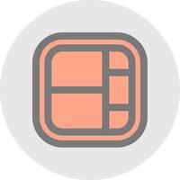 Layout Line Filled Light Circle Icon vector