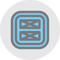 Layout Line Filled Light Circle Icon vector