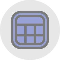Layout Line Filled Light Circle Icon vector