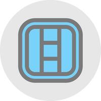 Layout Line Filled Light Circle Icon vector
