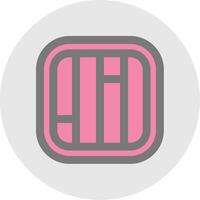 Layout Line Filled Light Circle Icon vector