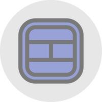 Layout Line Filled Light Circle Icon vector