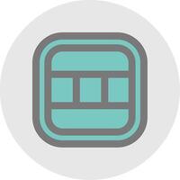 Layout Line Filled Light Circle Icon vector