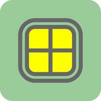 Layout Filled Yellow Icon vector