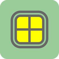 Layout Filled Yellow Icon vector