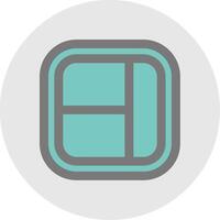 Layout Line Filled Light Circle Icon vector