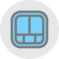 Layout Line Filled Light Circle Icon vector