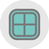Layout Line Filled Light Circle Icon vector