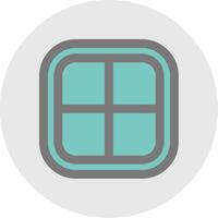 Layout Line Filled Light Circle Icon vector