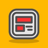 Layout Filled Shadow Icon vector