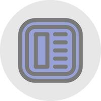 Layout Line Filled Light Circle Icon vector