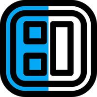 Layout Filled Half Cut Icon vector