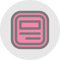 Layout Line Filled Light Circle Icon vector