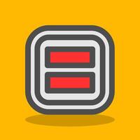 Layout Filled Shadow Icon vector