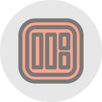 Layout Line Filled Light Circle Icon vector