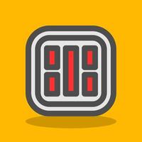 Layout Filled Shadow Icon vector