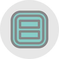 Layout Line Filled Light Circle Icon vector
