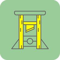 Guilotine Filled Yellow Icon vector