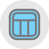Layout Line Filled Light Circle Icon vector