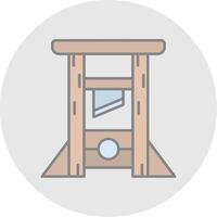 Guilotine Line Filled Light Circle Icon vector