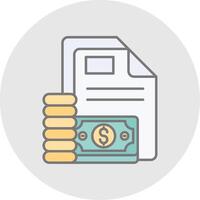 Account Line Filled Light Circle Icon vector