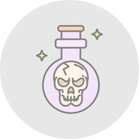 Potion Line Filled Light Circle Icon vector