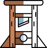 Guilotine Filled Half Cut Icon vector