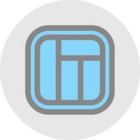 Layout Line Filled Light Circle Icon vector