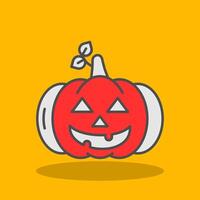 Pumpkin Filled Shadow Icon vector