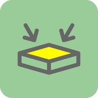 Flatten Filled Yellow Icon vector