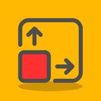 Expand Filled Shadow Icon vector
